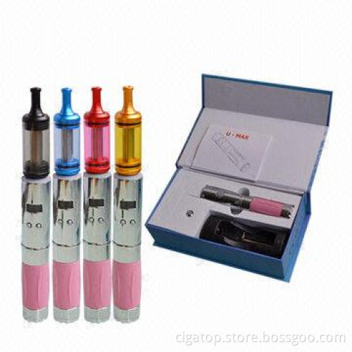 2014 Hot Selling U-MAX E-cigarette Kit with 1,500 to 3,000 Puffs, Sized 110/125/140 x 24mm